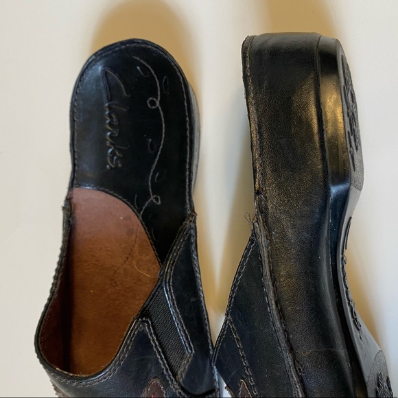 Clark’s Embroidered Leather Slides size 7 - Picture 4 of 5